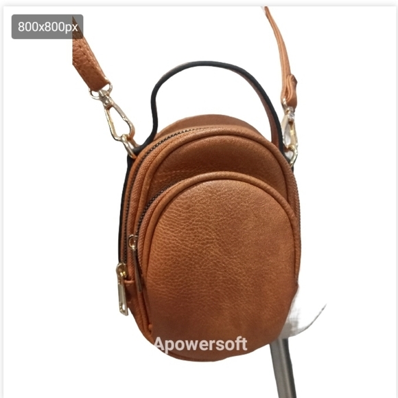 Brown began leather small crossbody - Picture 2 of 4